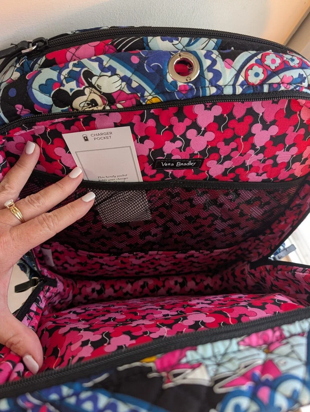 Vera Bradley 2 Piece Disney Mickey Mouse Whimsical Paisley Backpack Lunch Bunch